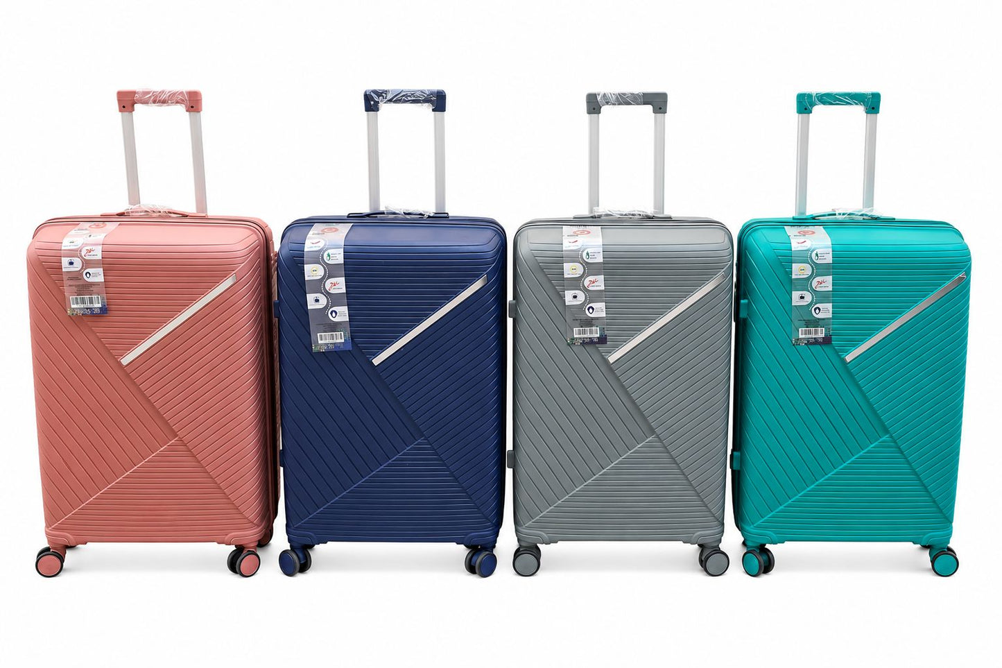 SET 4 VALIGIE | vari colori con bagaglio a mano con ruote removibili