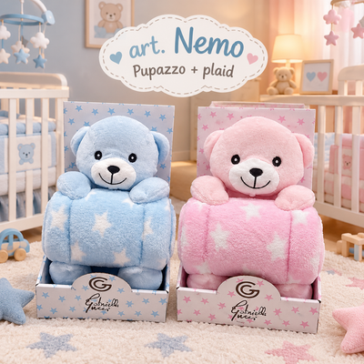 PUPAZZO + PLAID|morbido e soffice per riscaldare i nostri neonati
