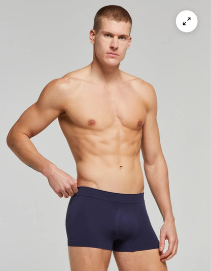 3 BOXER UOMO POMPEA|Seamless in confezione colorata in nero,blu e  grigio