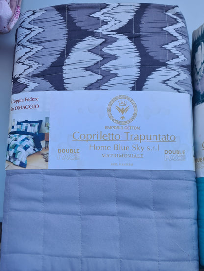 TRAPUNTINO MATRIMONIALE | + 2 federe in coordinato in regalo