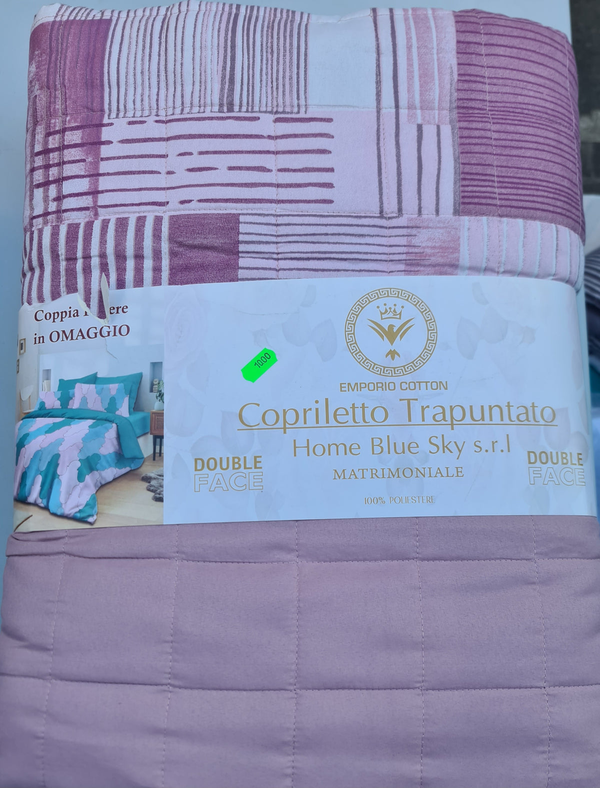 TRAPUNTINO MATRIMONIALE | + 2 federe in coordinato in regalo