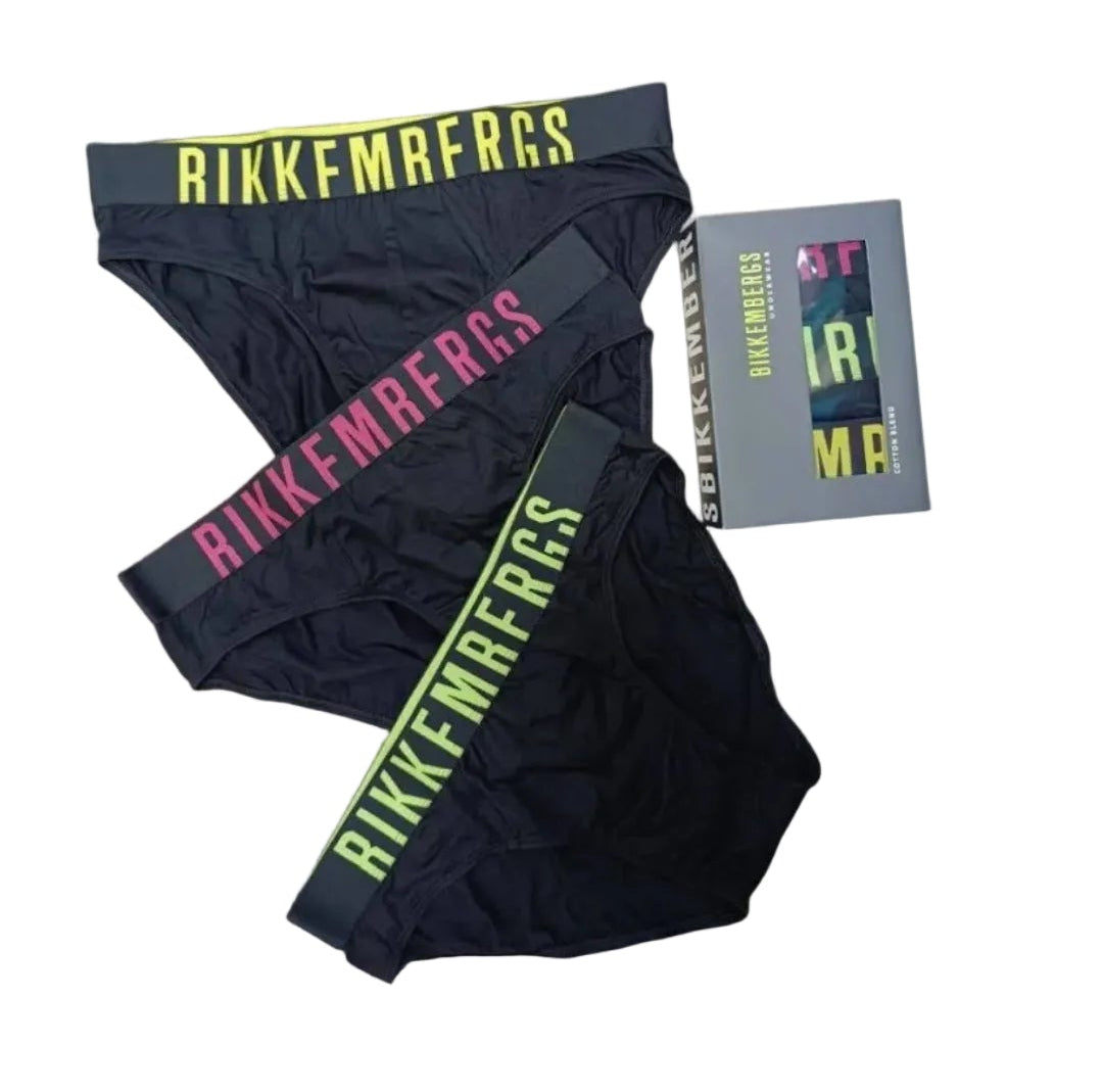 3 SLIP UOMO BIKKEMBERGS|con elastico "FLUO"