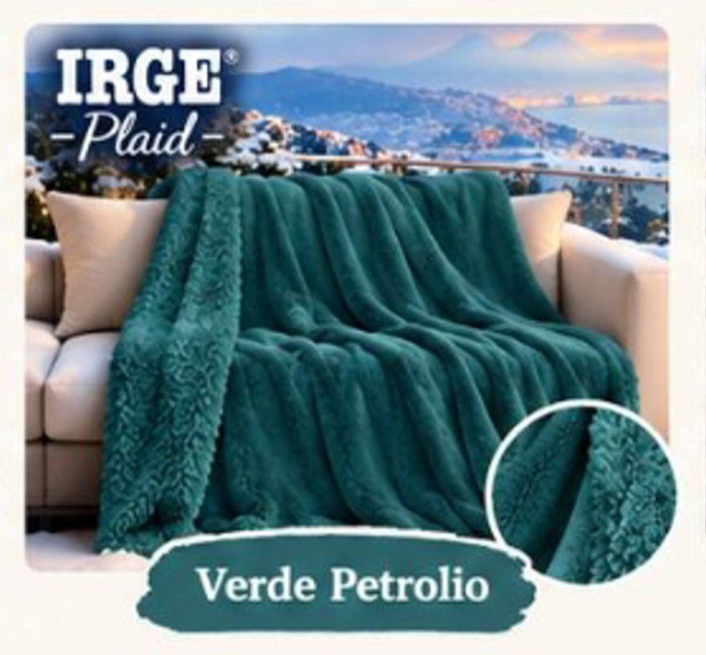 PLAID IRGE 1 PIAZZA E MEZZO | in morbida flannel con sherpa