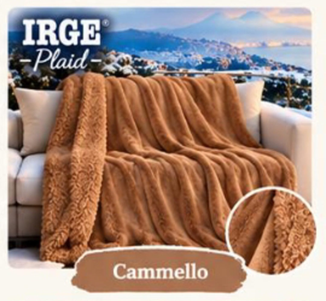 PLAID IRGE 1 PIAZZA E MEZZO | in morbida flannel con sherpa