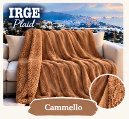 PLAID IRGE 1 PIAZZA E MEZZO | in morbida flannel con sherpa