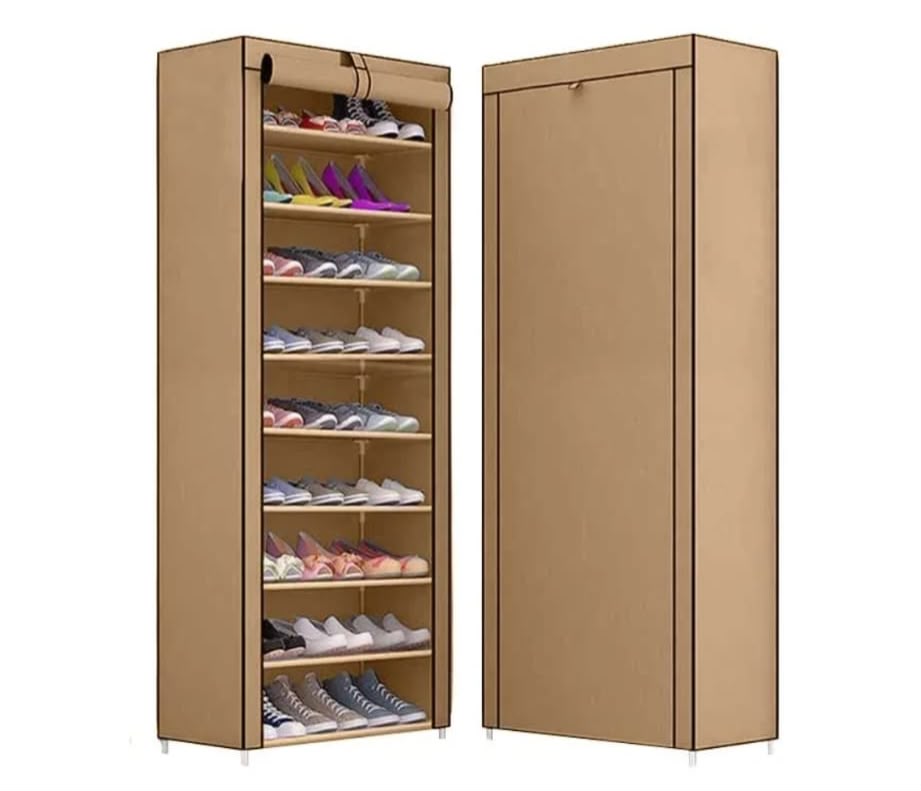SCARPIERA 10 RIPIANI | con copertura con zip  fino a 30 paia di scarpe