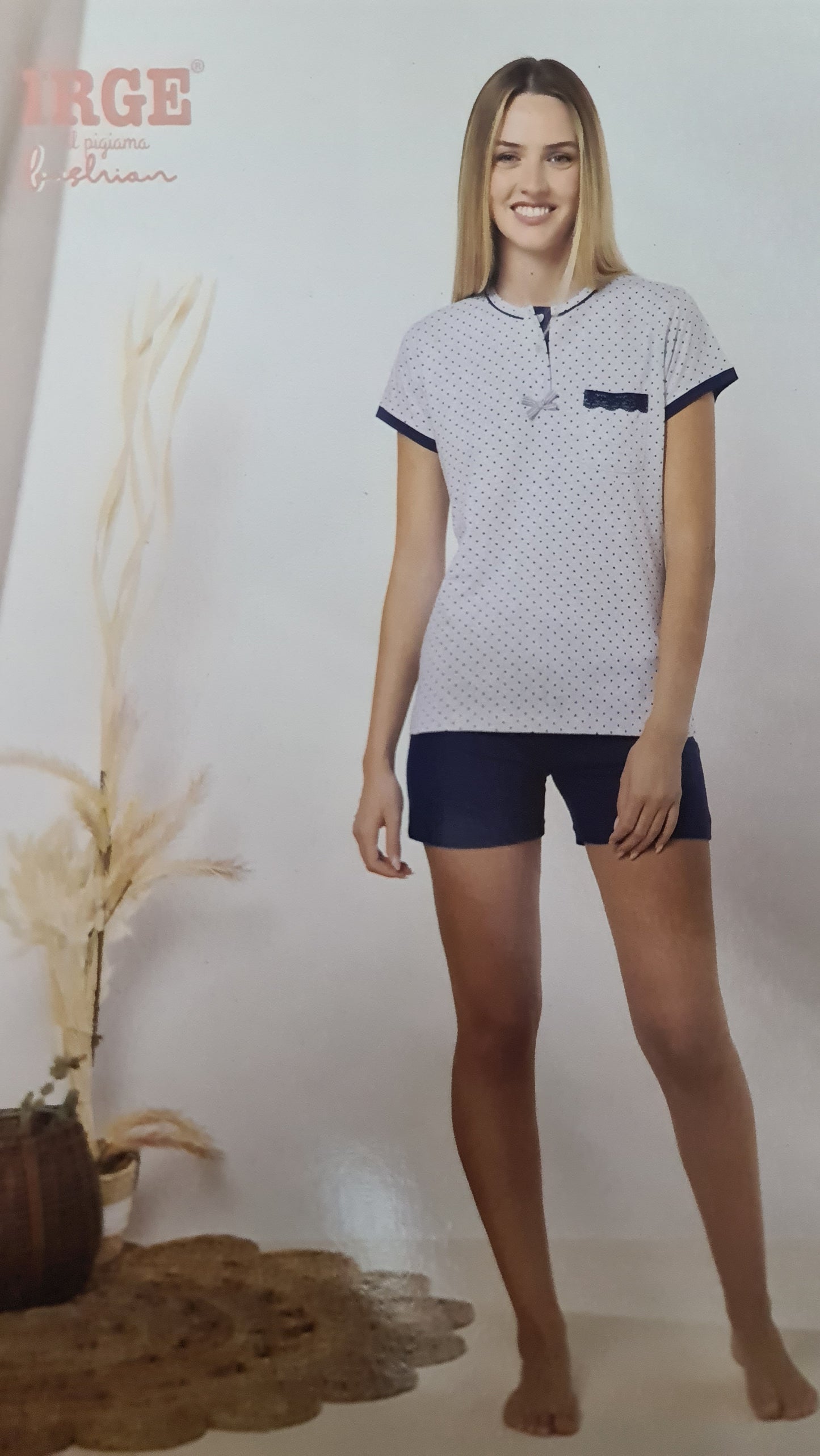 PIGIAMA IRGE DONNA art mic2306 | mezza manica +pantaloncino in 2 colori