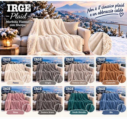 PLAID IRGE 1 PIAZZA E MEZZO | in morbida flannel con sherpa