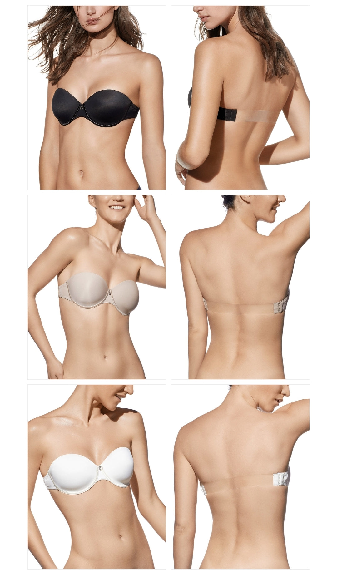 REGGISENO SELENE art.Magdalena | imbottito con schiena trasparente senza spalline