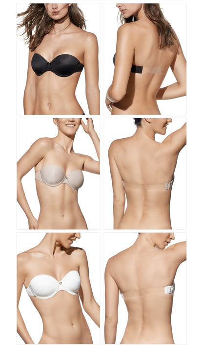 REGGISENO SELENE art.Magdalena | imbottito con schiena trasparente senza spalline
