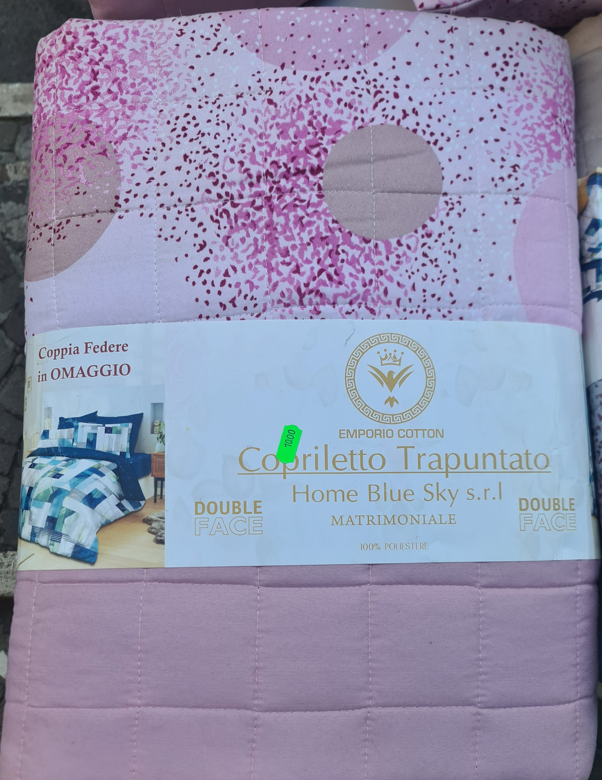 TRAPUNTINO MATRIMONIALE | + 2 federe in coordinato in regalo