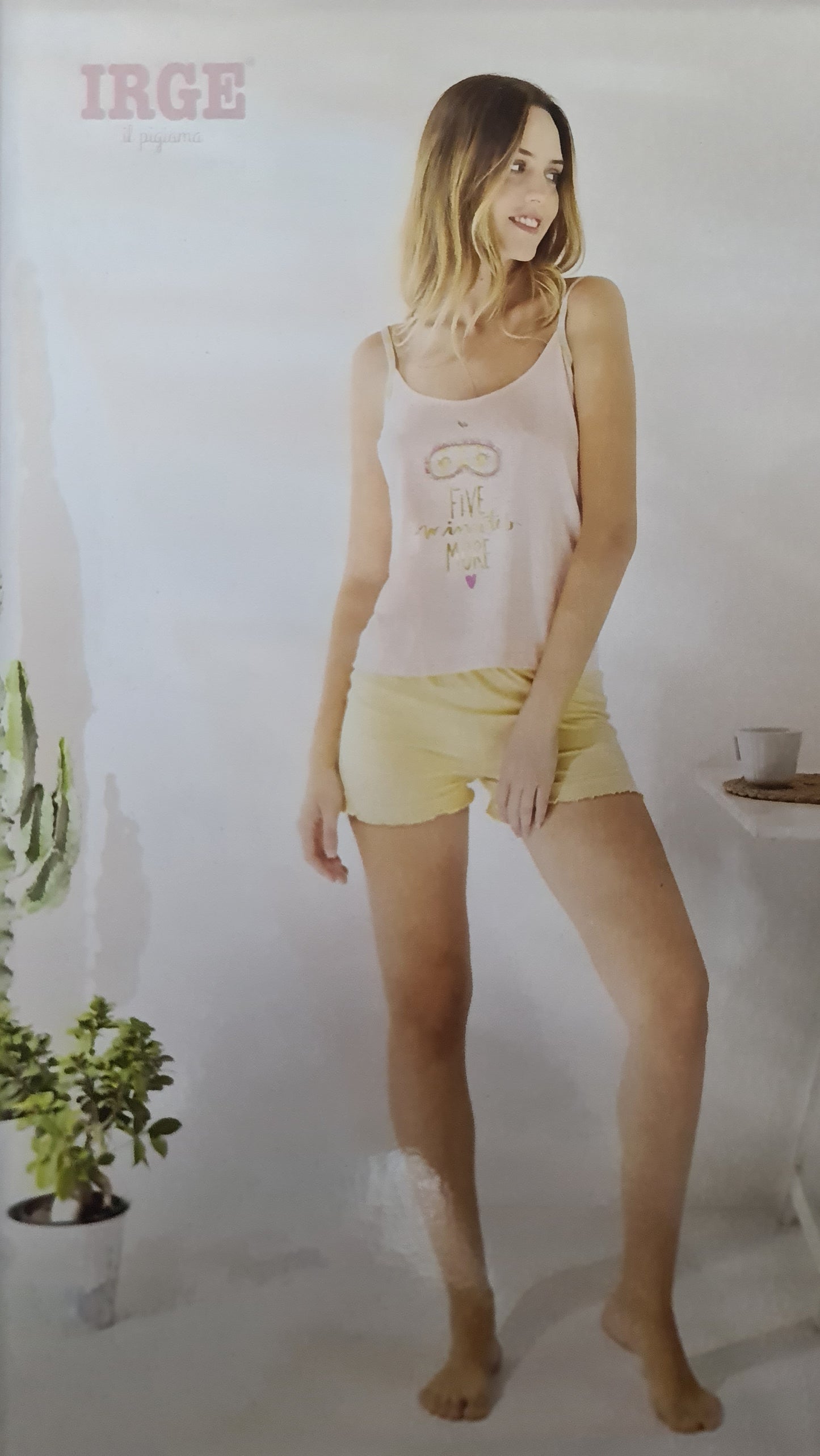 PIGIAMA IRGE DONNA art mic2021 | canotta spalla larga + pantaloncino in 2 colori