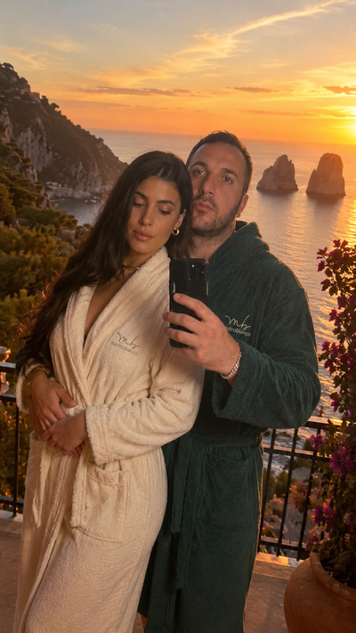 ACCAPPATOIO UNISEX ADULTO IN SPUGNA |con cappuccio di MASTRO BIANCO