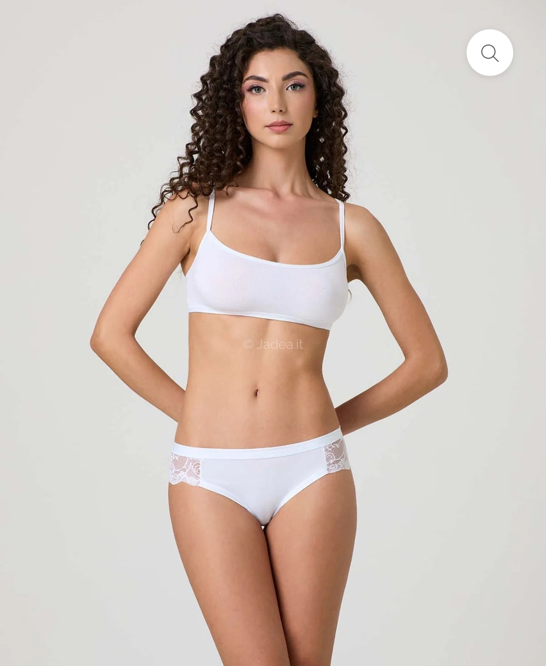 SLIP JADEA art.520  | in cotone modal con fascia e pizzo laterale