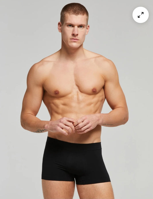 3 BOXER UOMO POMPEA|Seamless in confezione TOTAL BLACK