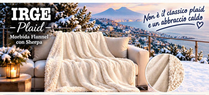 PLAID IRGE 1 PIAZZA E MEZZO | in morbida flannel con sherpa