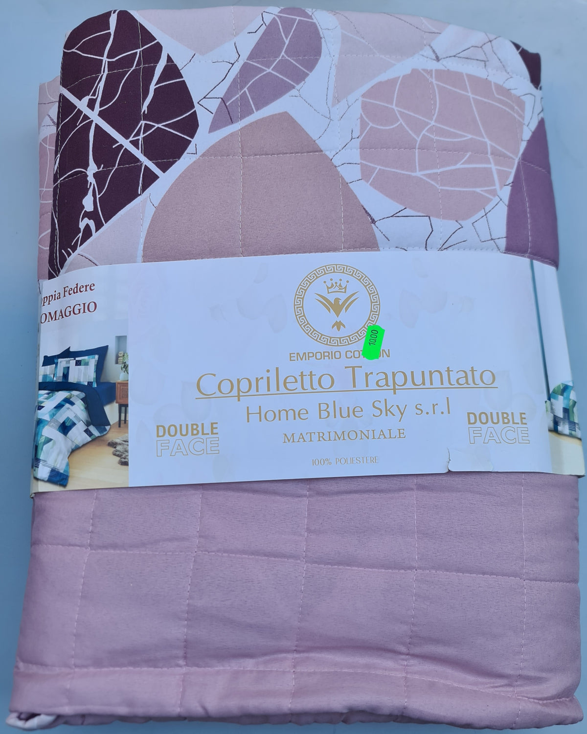 TRAPUNTINO MATRIMONIALE | + 2 federe in coordinato in regalo