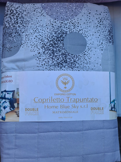 TRAPUNTINO MATRIMONIALE | + 2 federe in coordinato in regalo