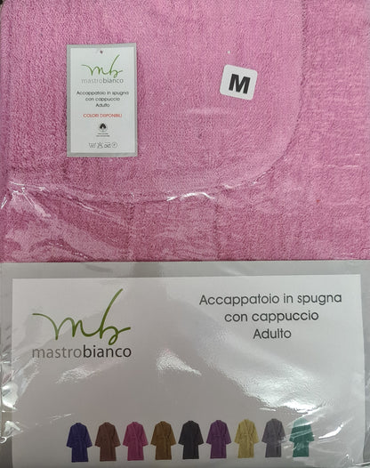 ACCAPPATOIO UNISEX ADULTO IN SPUGNA |con cappuccio di MASTRO BIANCO