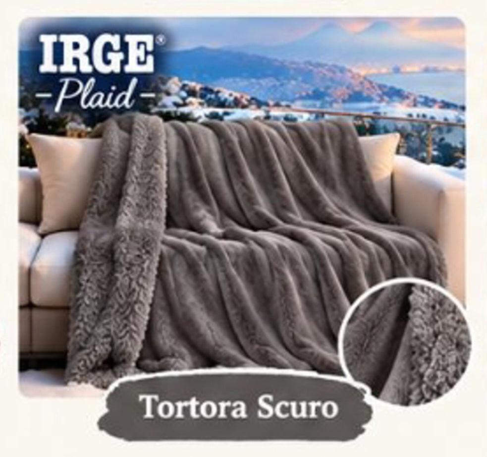 PLAID IRGE 1 PIAZZA E MEZZO | in morbida flannel con sherpa
