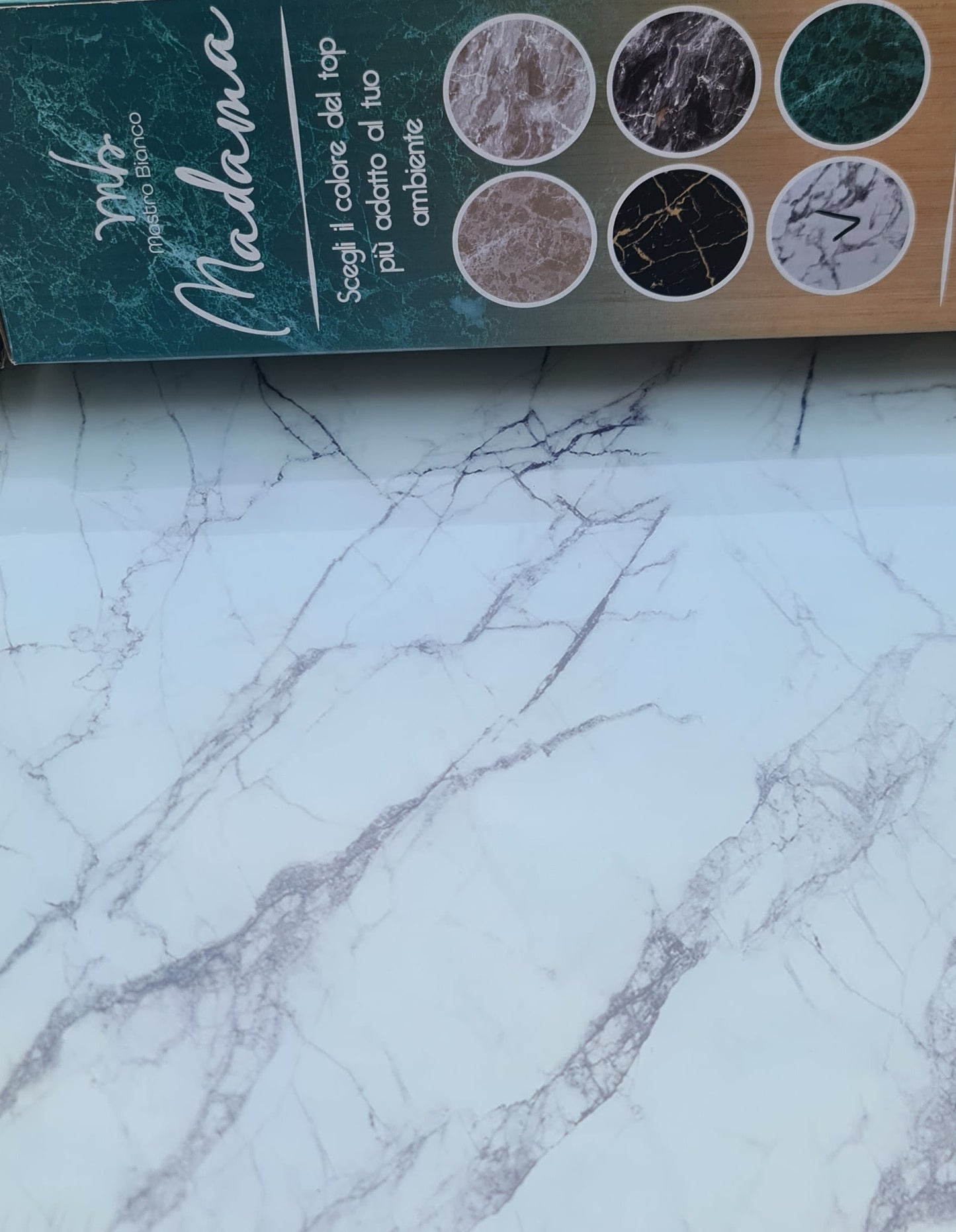 PORTA CIALDE MASTRO BIANCO | in legno di bamboo e vetro effetto marmo