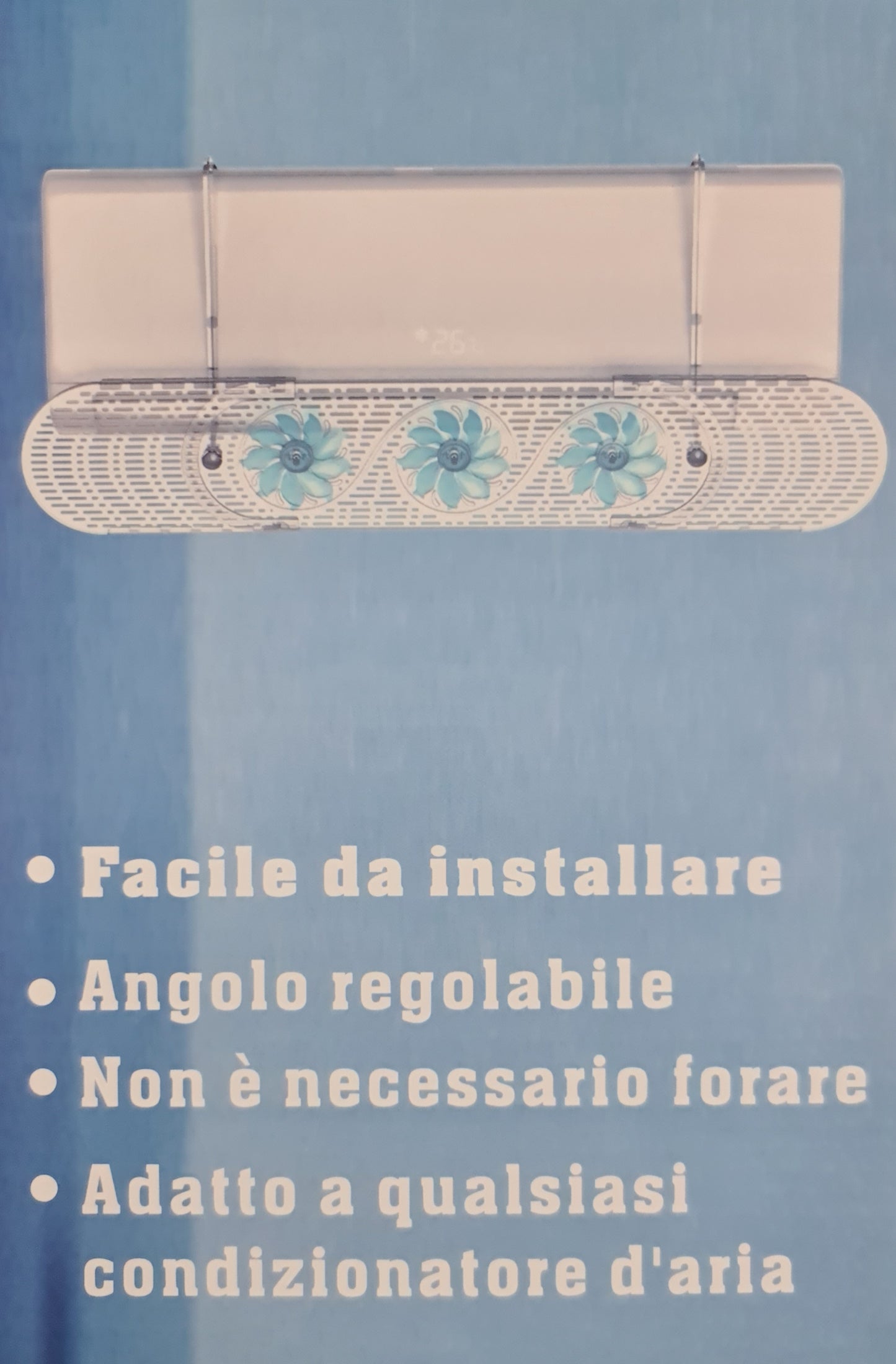 DEFLETTORE PER CONDIZIONATORE | con ventole per deviare l'aria