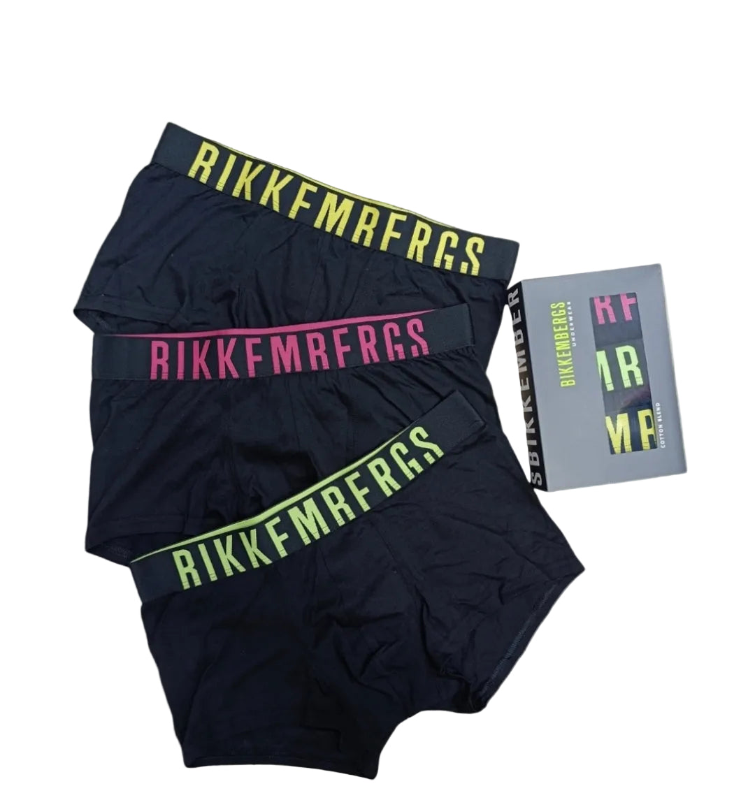 3 BOXER UOMO BIKKEMBERGS|con elastico "FLUO"