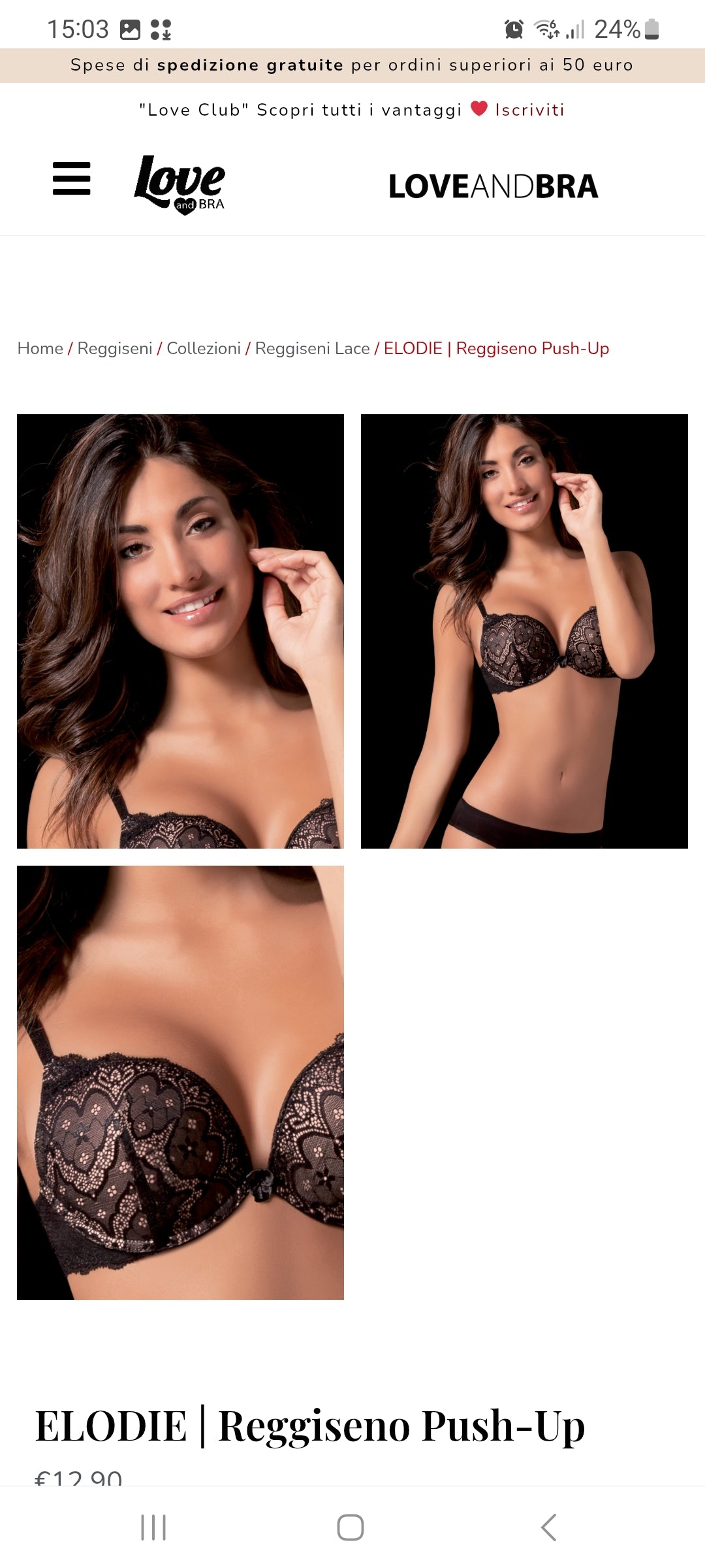 ELODIE | Reggiseno Push-Up