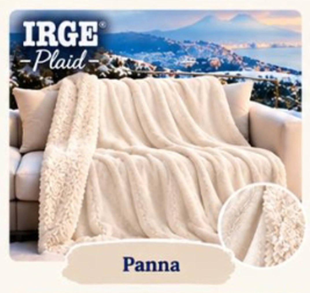 PLAID IRGE 1 PIAZZA E MEZZO | in morbida flannel con sherpa